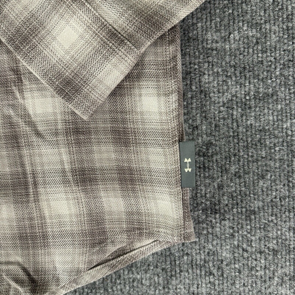 Under Armour Flannel Shirt Mens Small‎  Snap Flex Fitted - Picture 6 of 12